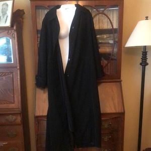 Gallery full length trench coat rain coat black 10